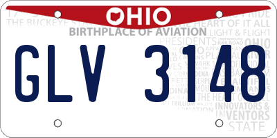 OH license plate GLV3148