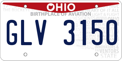 OH license plate GLV3150
