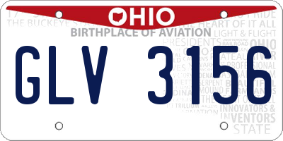 OH license plate GLV3156