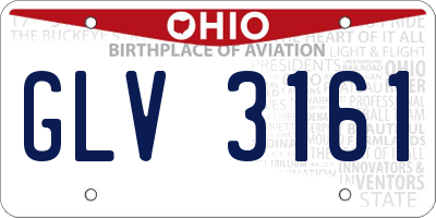 OH license plate GLV3161