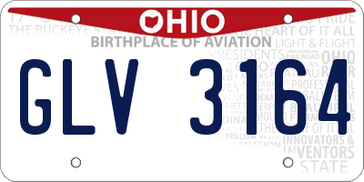 OH license plate GLV3164