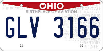 OH license plate GLV3166