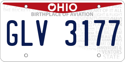 OH license plate GLV3177