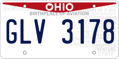 OH license plate GLV3178