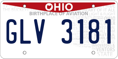 OH license plate GLV3181