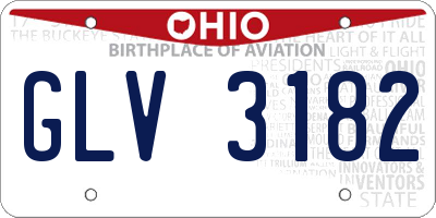 OH license plate GLV3182