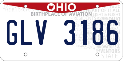 OH license plate GLV3186