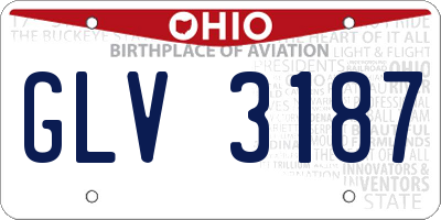 OH license plate GLV3187
