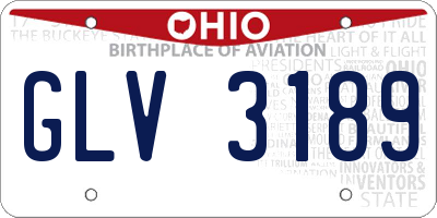 OH license plate GLV3189