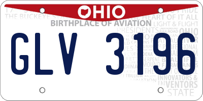 OH license plate GLV3196