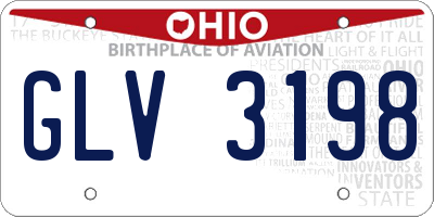 OH license plate GLV3198