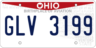 OH license plate GLV3199