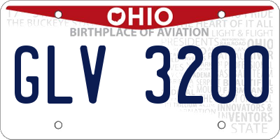 OH license plate GLV3200