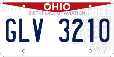 OH license plate GLV3210