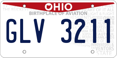 OH license plate GLV3211