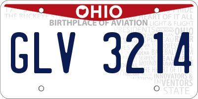 OH license plate GLV3214