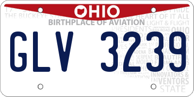 OH license plate GLV3239