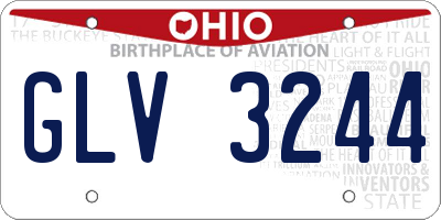 OH license plate GLV3244