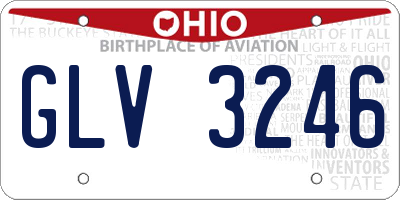 OH license plate GLV3246