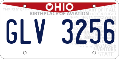 OH license plate GLV3256