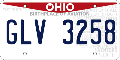 OH license plate GLV3258