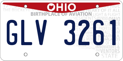 OH license plate GLV3261