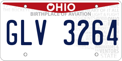 OH license plate GLV3264
