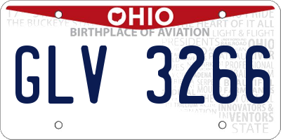 OH license plate GLV3266