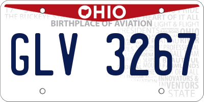 OH license plate GLV3267