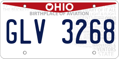 OH license plate GLV3268