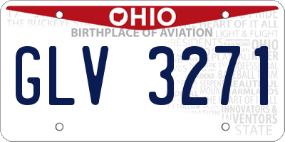 OH license plate GLV3271