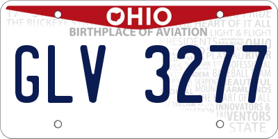 OH license plate GLV3277