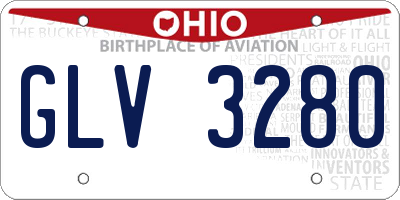 OH license plate GLV3280