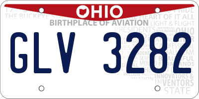 OH license plate GLV3282