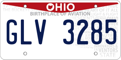 OH license plate GLV3285