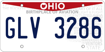 OH license plate GLV3286