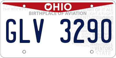 OH license plate GLV3290