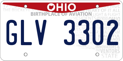 OH license plate GLV3302