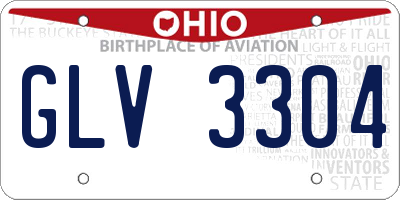 OH license plate GLV3304