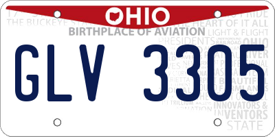 OH license plate GLV3305