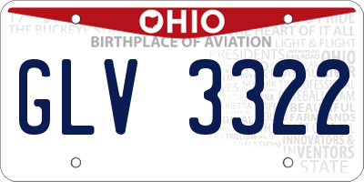 OH license plate GLV3322