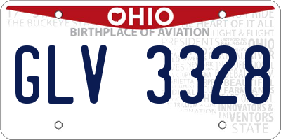 OH license plate GLV3328