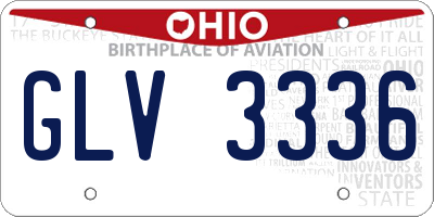 OH license plate GLV3336