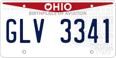 OH license plate GLV3341