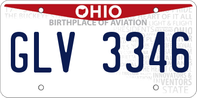 OH license plate GLV3346