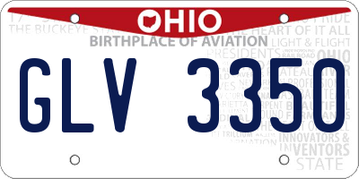 OH license plate GLV3350