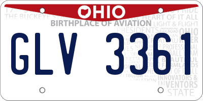 OH license plate GLV3361