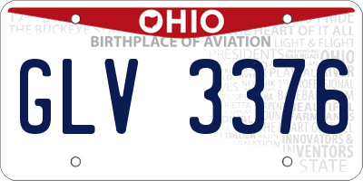 OH license plate GLV3376