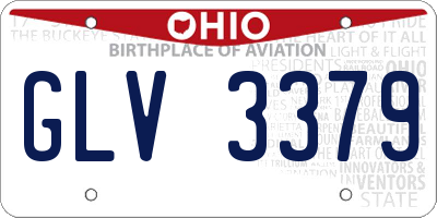 OH license plate GLV3379