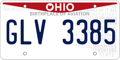 OH license plate GLV3385